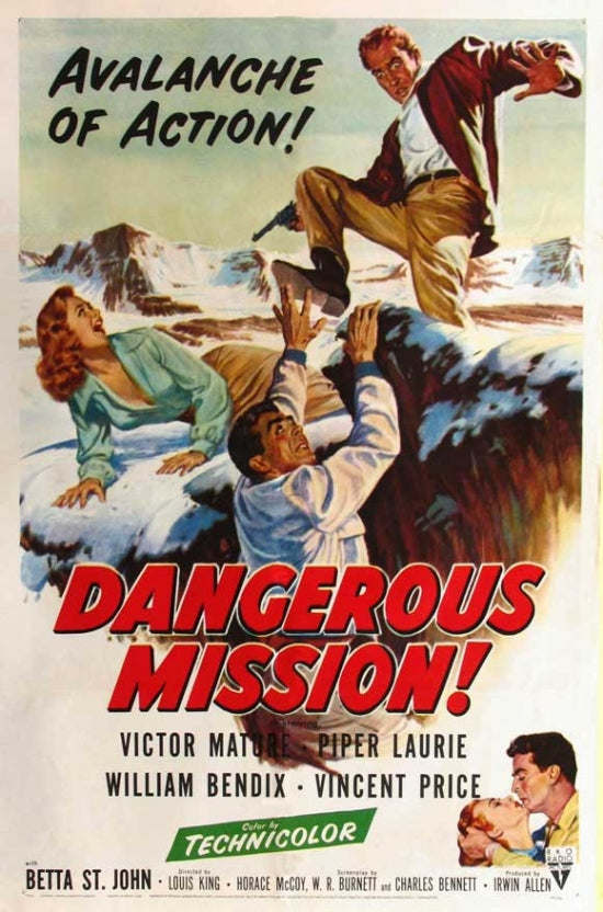 Dangerous Mission Movie Poster Print showcasing cinematic adventure.