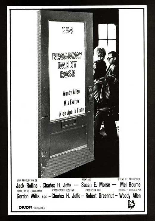 Broadway Danny Rose Movie Poster Print featuring classic film artwork.