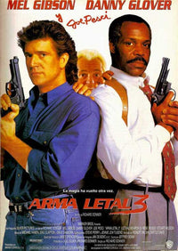 Lethal Weapon 3 Movie Poster Print featuring action-packed graphics.