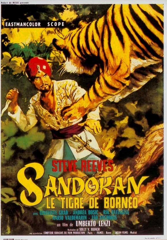 Sandokan The Great Movie Poster Print showcasing adventure and classic cinema.