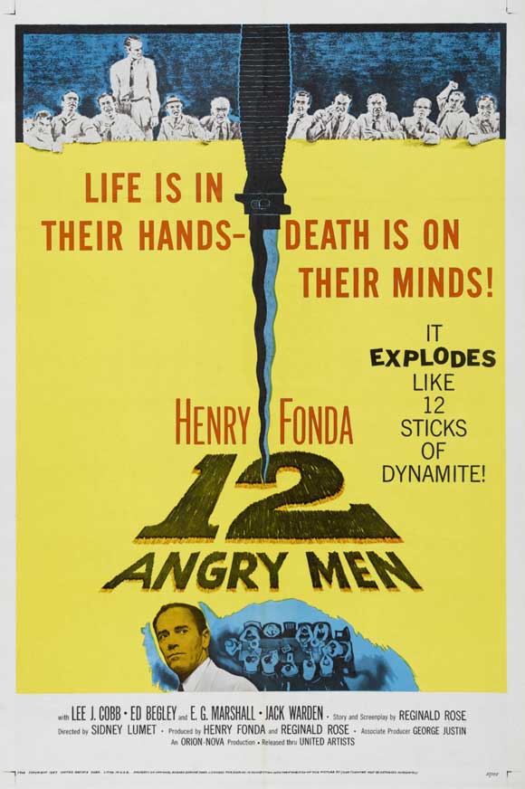 Twelve Angry Men Movie Poster Print showcasing classic film drama.