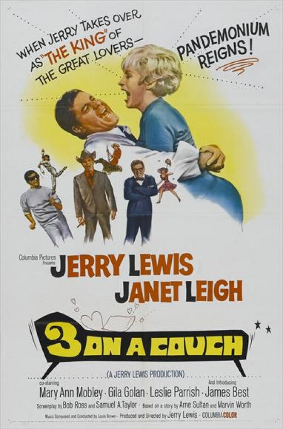 Three on a Couch Movie Poster Print showcasing vibrant design.