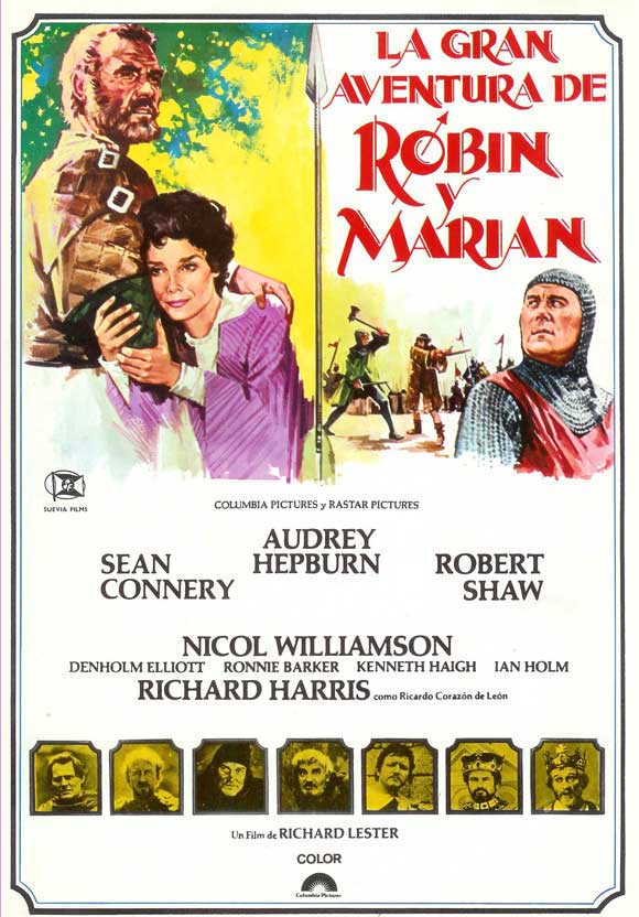 Robin and Marian movie poster print featuring iconic characters from the film.