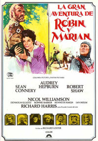Robin and Marian movie poster print featuring iconic characters from the film.