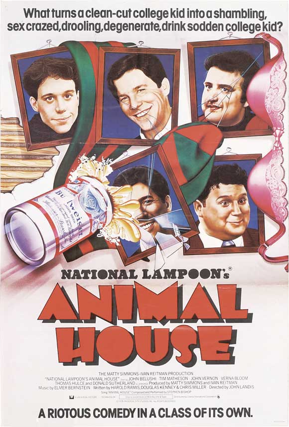 National Lampoon's Animal House Movie Poster Print showcasing classic comedy.