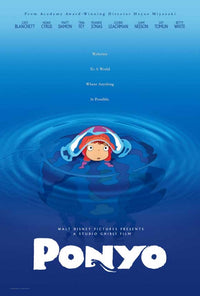 Ponyo on the Cliff by the Sea Movie Poster Print (27x40)
