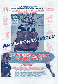 Around the World in 80 Days Movie Poster Print featuring adventure theme.