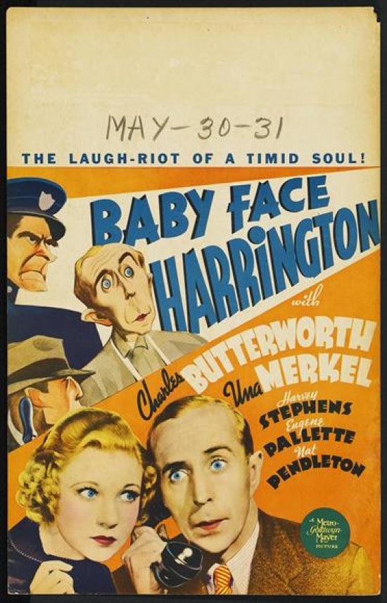 Baby Face Harrington Movie Poster Print showcasing classic cinema art.