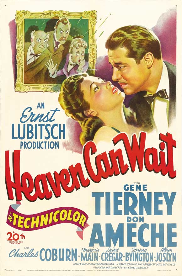 Heaven Can Wait Movie Poster Print showcasing classic cinematic charm.