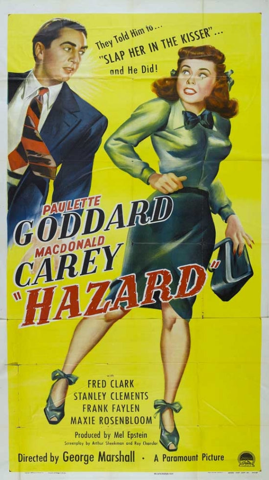 Hazard Movie Poster Print featuring thrilling cinematic art.