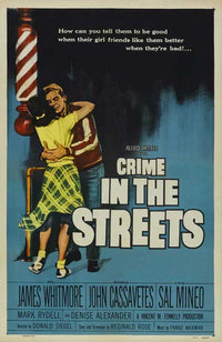 Crime in the Streets Movie Poster Print featuring dramatic urban visuals.
