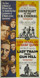 Gunfight at the O.K. Corral movie poster print showcasing a classic Western scene.