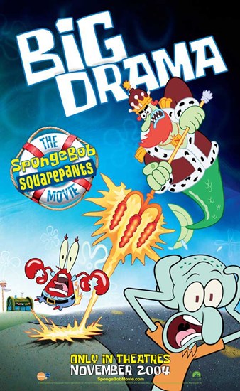 SpongeBob SquarePants Movie Poster Print featuring iconic characters.