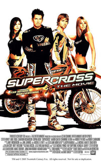 Supercross Movie Poster Print showcasing exciting motocross action.