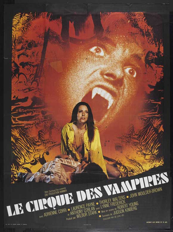 Vampire Circus Movie Poster Print featuring eerie circus artwork.