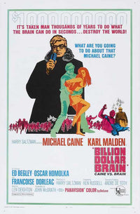 Billion Dollar Brain Movie Poster Print showcasing vintage film art.