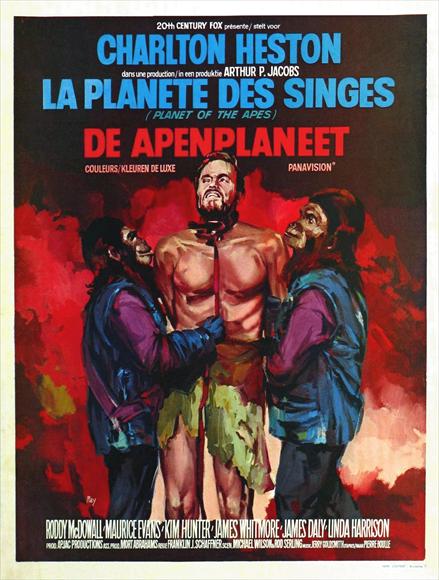 Planet of the Apes Movie Poster Print featuring iconic imagery.