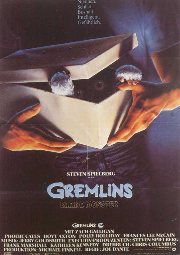 Gremlins Movie Poster Print featuring iconic characters from the 1984 film.