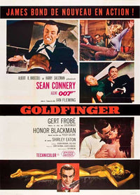 Goldfinger Movie Poster Print showcasing classic James Bond imagery.