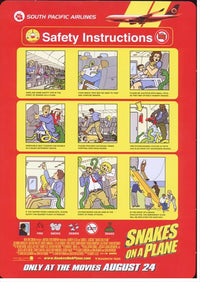 Snakes on a Plane Movie Poster Print showcasing thrilling design.