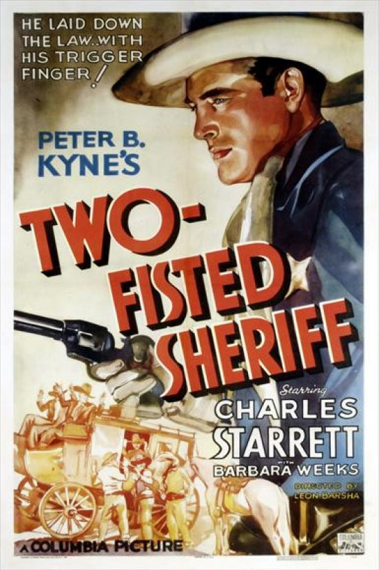 Two Fisted Sheriff Movie Poster Print