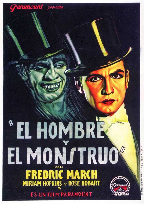 Dr. Jekyll and Mr. Hyde Movie Poster Print showcasing duality theme.