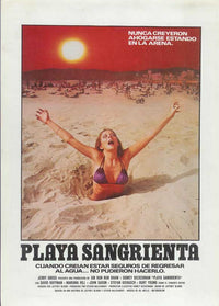 Blood Beach Movie Poster Print showcasing eerie horror film imagery.