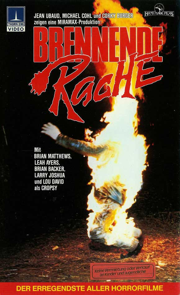 The Burning Movie Poster Print showcasing iconic horror film imagery.