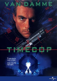 Timecop Movie Poster Print featuring iconic sci-fi imagery.