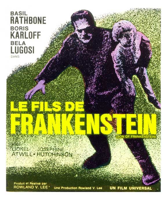 Son of Frankenstein movie poster print featuring classic horror art.