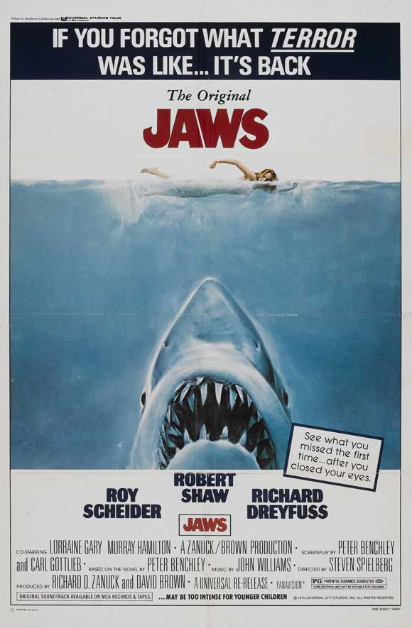 Jaws Movie Poster Print - Classic Horror Film Art (27x40)