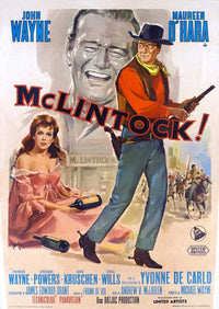 McLintock! movie poster print featuring classic film artwork.