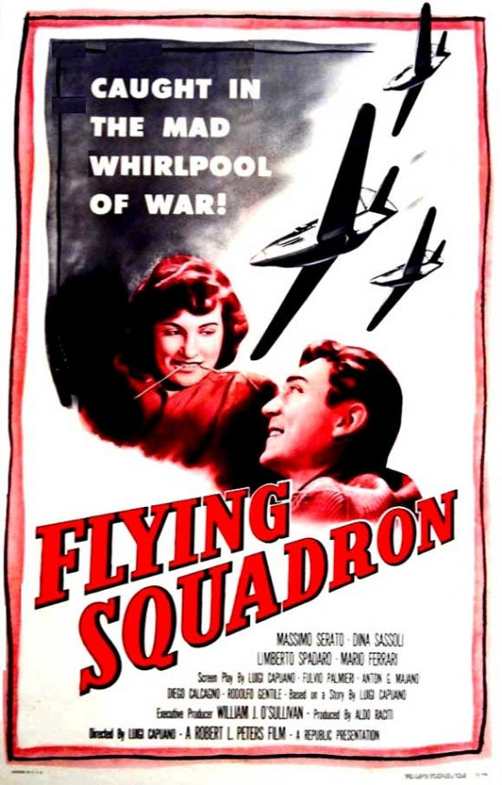 The Flying Squadron Movie Poster Print featuring vintage aviation theme.