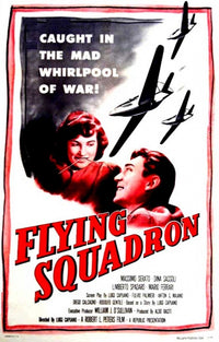 The Flying Squadron Movie Poster Print featuring vintage aviation theme.