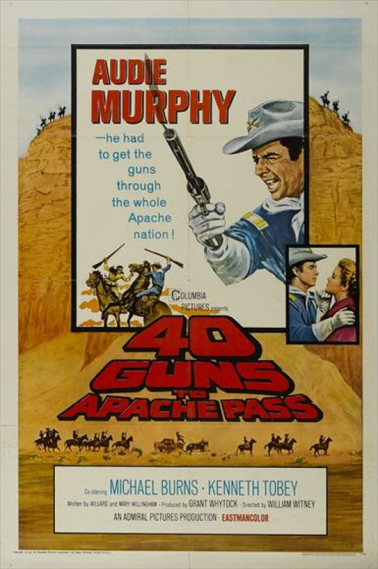 40 Guns to Apache Pass Movie Poster Print showcasing classic cinema.