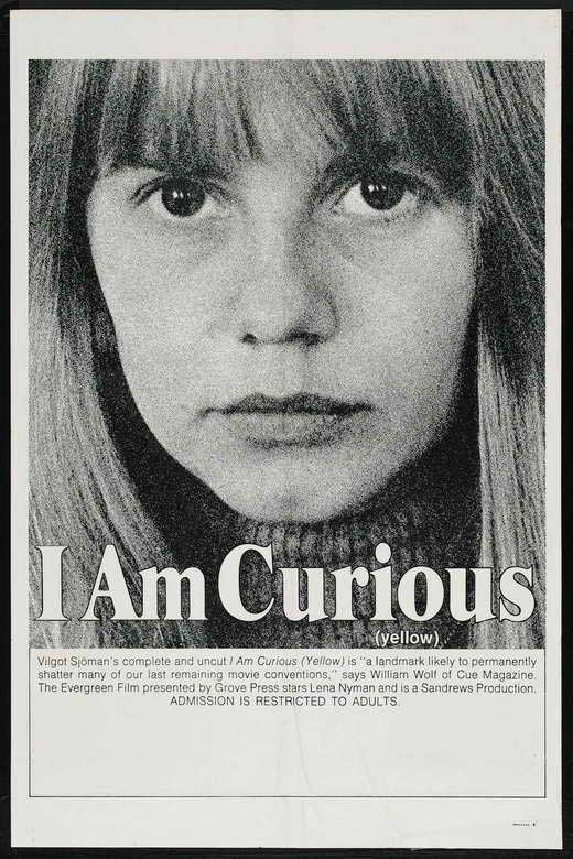 I Am Curious (Yellow) Movie Poster Print - Iconic Film Art