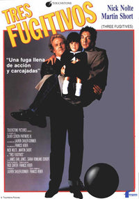 Three Fugitives Movie Poster Print showcasing comedic film characters.