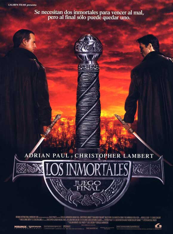 Highlander: Endgame Movie Poster Print featuring epic immortal battles.
