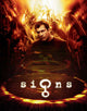 Signs Movie Poster Print featuring eerie crop circles and alien themes.