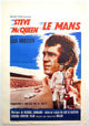 Le Mans Movie Poster Print showcasing dynamic racing imagery