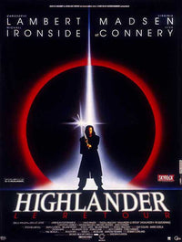 Highlander 2: The Quickening Movie Poster Print showcasing classic film art.