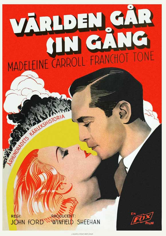 The World Moves On Movie Poster Print showcasing vibrant colors and cinematic themes.