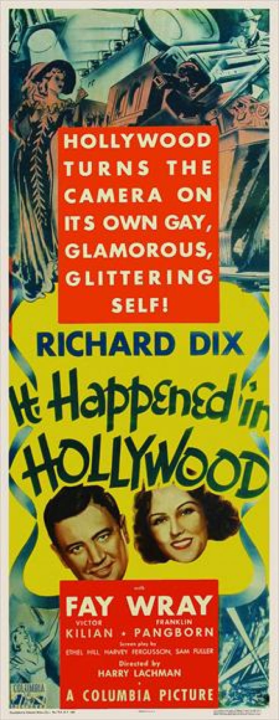 It Happened in Hollywood Movie Poster Print showcasing classic cinema charm.
