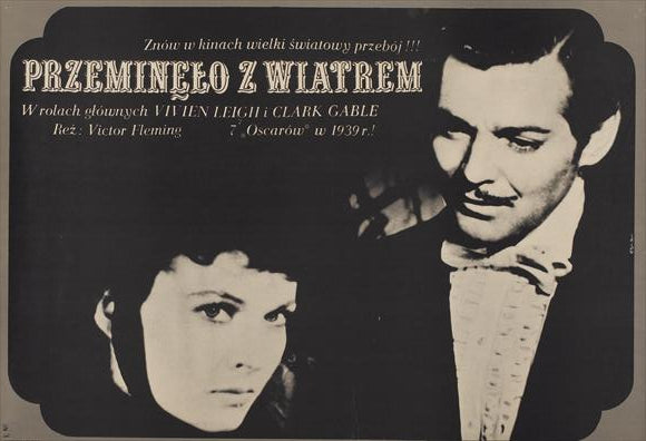 Gone with the Wind movie poster print showcasing classic film art.