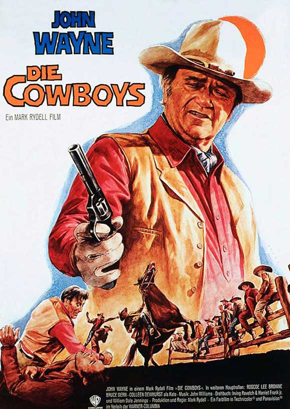 The Cowboys Movie Poster Print showcasing classic Western cinema art.