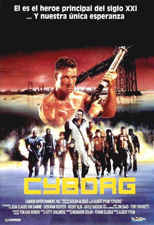 Cyborg Movie Poster Print showcasing classic sci-fi artwork.