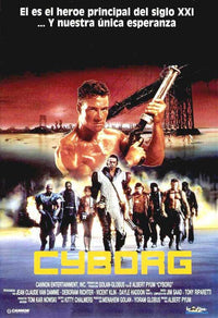 Cyborg Movie Poster Print showcasing classic sci-fi artwork.