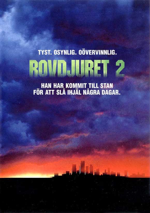 Predator 2 Movie Poster Print showcasing intense sci-fi action.