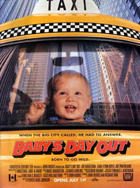 Baby's Day Out Movie Poster Print featuring a whimsical baby adventure.