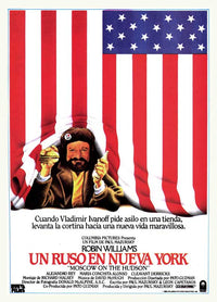 Moscow on the Hudson Movie Poster Print showcasing classic film art.
